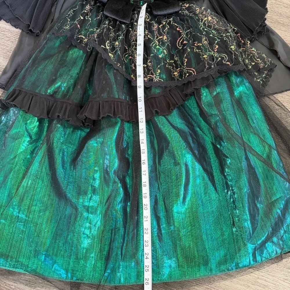 Mystical Green and Black Kids Costume